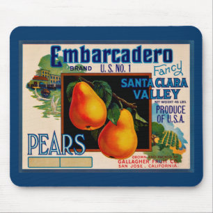 Alfombrilla De Ratón Peras de lujo de Embarcadero Santa Clara