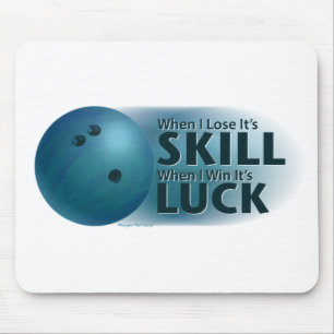 Alfombrilla De Ratón Perder Habilidad Ganar Luck Bowling Blue