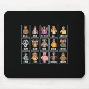 Alfombrilla De Ratón Pérdida de audición sorda de animales con gesto de