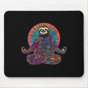 Alfombrilla De Ratón Pereza Meditar Animal Meditación Zen Divertido Yog