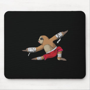 Alfombrilla De Ratón Perezoso de Muay Thai en Kickboxing como Karate Ki