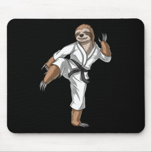Alfombrilla De Ratón Perezoso Karate Kickboxing Taekwondo Muay Thai Art