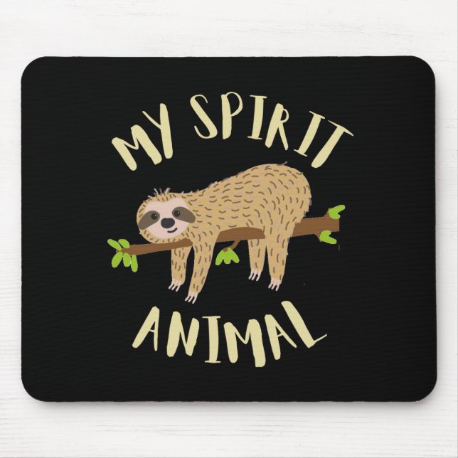 Alfombrilla De Ratón perezoso mi animal espiritual (Frente)
