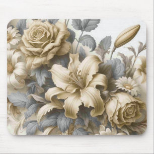 Alfombrilla De Ratón Perfección floral amarilla antigüa