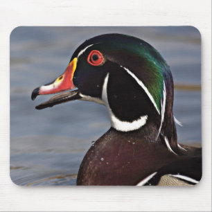 Alfombrilla De Ratón Perfil de un pato maderero