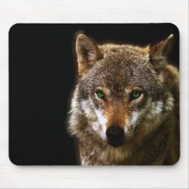 Alfombrilla De Ratón Perfil del lobo con el fondo editable del ~ de los