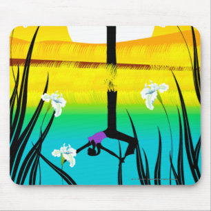 Alfombrilla De Ratón Perfil lateral de una yoga practicante de la mujer