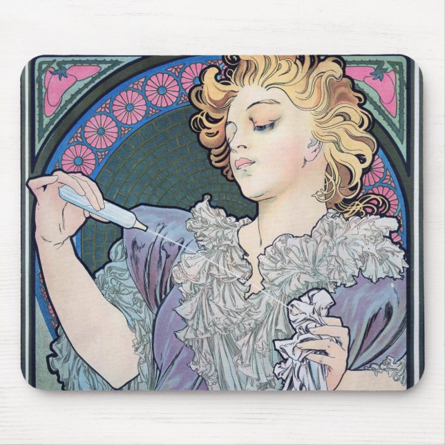Alfombrilla De Ratón Perfume, Alphonse Mucha (Frente)