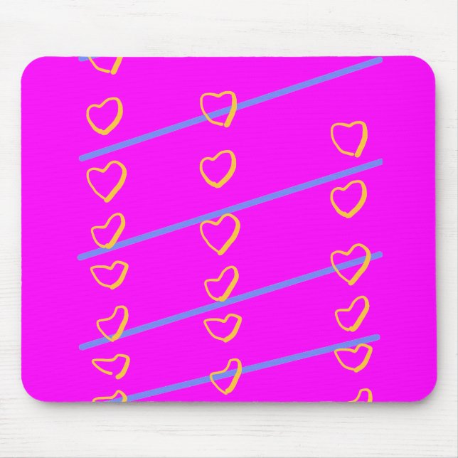 Alfombrilla De Ratón Pergamino de Corazón Rosa (Frente)
