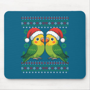 Alfombrilla De Ratón Periquito De Navidad Jersey Feo De Navidad Periqui