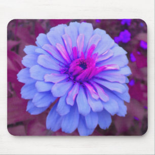 Alfombrilla De Ratón Periwinkle n Rosa Zinnia Mousepad