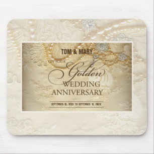 Alfombrilla De Ratón Perlas personalizables para aniversario de bodas n