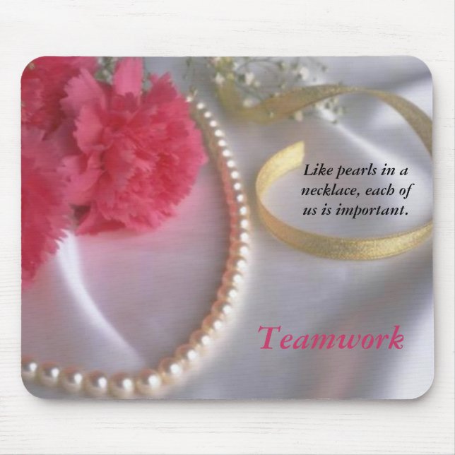 Alfombrilla De Ratón Perlas y claveles - mousepad del trabajo en equipo (Frente)