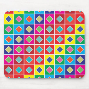 Alfombrilla De Ratón permutas de color cuadrado de diamante