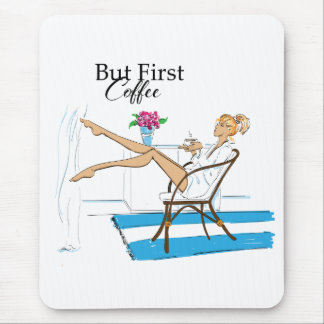Alfombrilla De Ratón Pero el primer café Mousepad