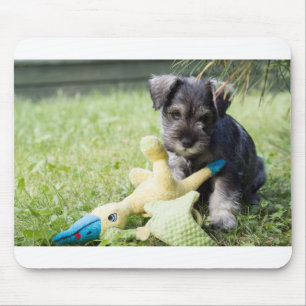 Alfombrilla De Ratón perrito 2 mini schnauzer
