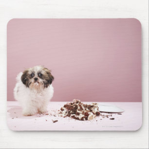 Alfombrilla De Ratón Perrito con la torta en piso