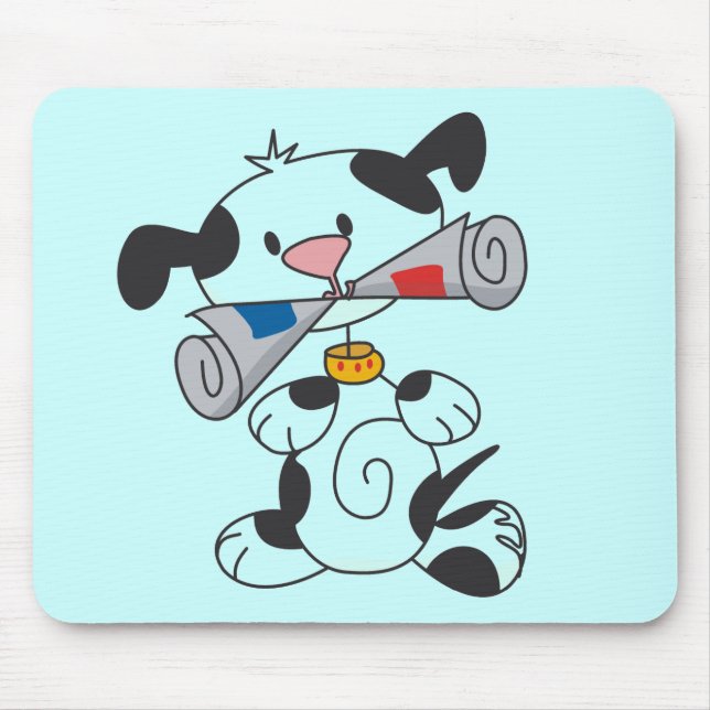 Alfombrilla De Ratón Perrito con las camisetas y los regalos del periód (Frente)