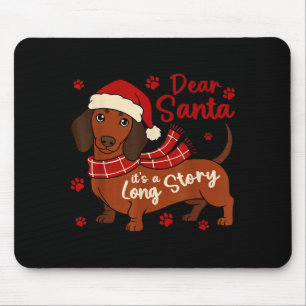 Alfombrilla De Ratón Perrito Dachshund Querido Santa Es Una Historia La