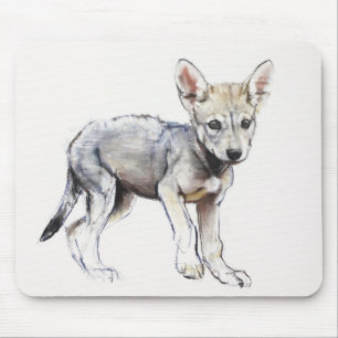 Alfombrilla De Ratón Perrito de lobo árabe de la vacilación 2009