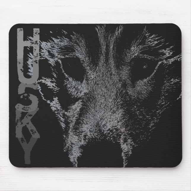 Alfombrilla De Ratón Perrito de lobo de Mousepad del husky siberiano (Frente)
