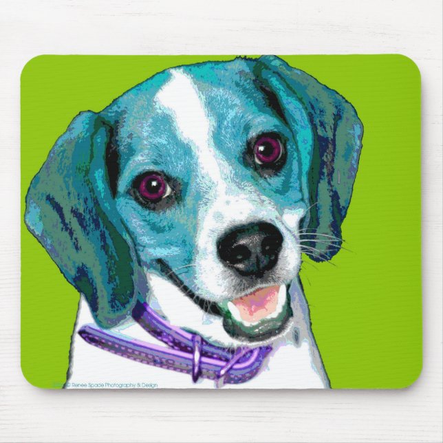 Alfombrilla De Ratón Perrito del beagle del ARTE POP (Frente)