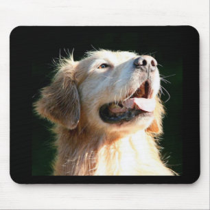 Alfombrilla De Ratón Perrito feliz de Mousepad del golden retriever