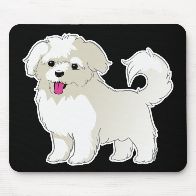 Alfombrilla De Ratón Perrito maltés (Frente)