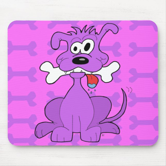 Alfombrilla De Ratón Perrito púrpura Mousepad (horizontal) (Frente)