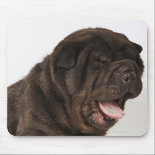 Alfombrilla De Ratón Perrito que bosteza, tiro de Shar Pei del estudio