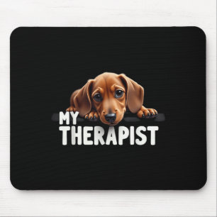 Alfombrilla De Ratón Perrito Vienés Divertido Mi Terapeuta Perro Dachsh
