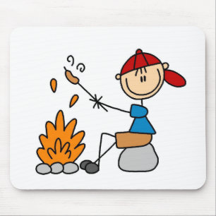 Alfombrilla De Ratón Perritos calientes en la hoguera Mousepad