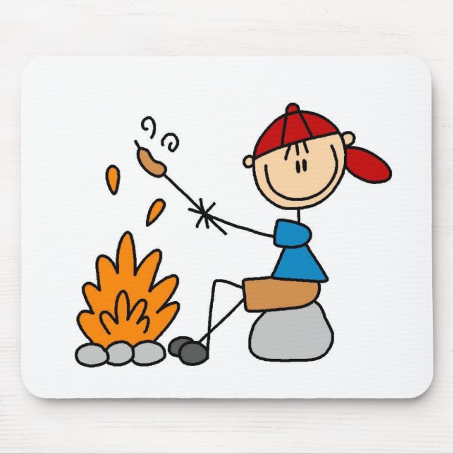 Alfombrilla De Ratón Perritos calientes en la hoguera Mousepad (Frente)