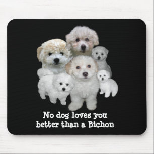 Alfombrilla De Ratón Perritos Mousepad de Bichon Frise
