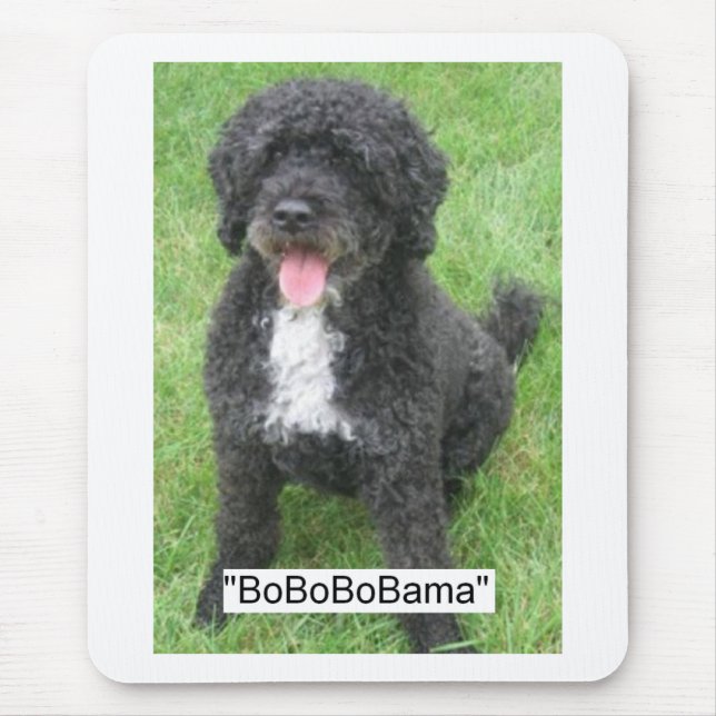Alfombrilla De Ratón Perro acuático Mascota/portugués de Obama (Frente)