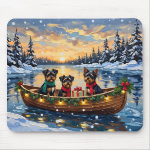 Alfombrilla De Ratón Perro Affenpinscher Navidad Barco Fiesta
