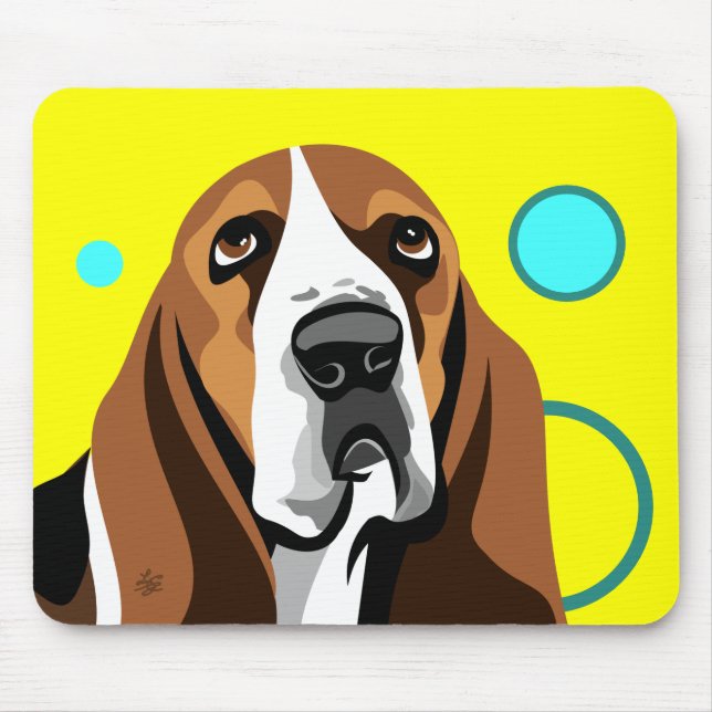 Alfombrilla De Ratón Perro Basset Hound (Frente)