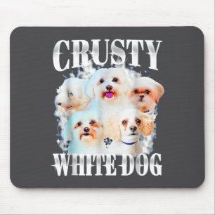 Alfombrilla De Ratón Perro Blanco Crujiente Divertido Para Hombres Muje