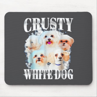 Alfombrilla De Ratón Perro Blanco Crujiente Divertido Para Hombres Muje
