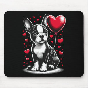 Alfombrilla De Ratón Perro Boston Terrier Dueño de perro del día de San