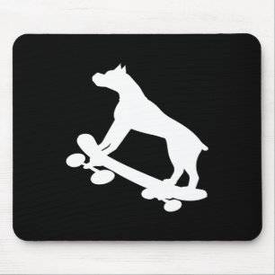 Alfombrilla De Ratón Perro Boxer Divertido Patinando en Monopatín Patin