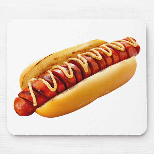 Alfombrilla De Ratón Perro caliente de SlipperyJoe's con ambiente de BB (Frente)