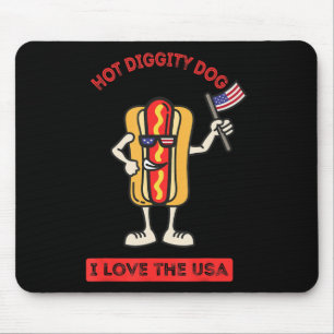 Alfombrilla De Ratón Perro Caliente Diggity 4 de julio Patriótico BBQ P