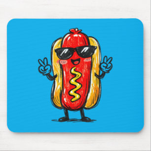 Alfombrilla De Ratón Perro Caliente Kawaii Lindo Dibujo Animado Comida 