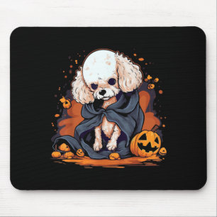 Alfombrilla De Ratón Perro Caniche Halloween