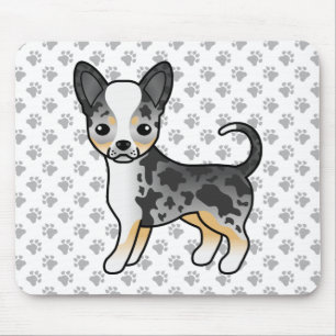 Alfombrilla De Ratón Perro Chihuahua de Pelo Liso Blue Merle y Patas