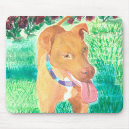 Alfombrilla De Ratón Perro con frijol y Rosas