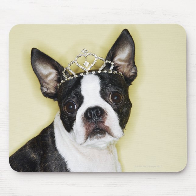 Alfombrilla De Ratón Perro con tiara (Frente)