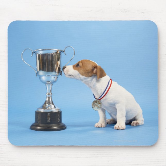 Alfombrilla De Ratón Perro con trofeo (Frente)