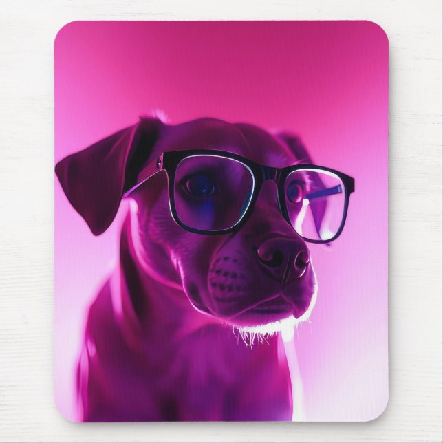 Alfombrilla De Ratón Perro Cool con Gafas de Sol (Frente)